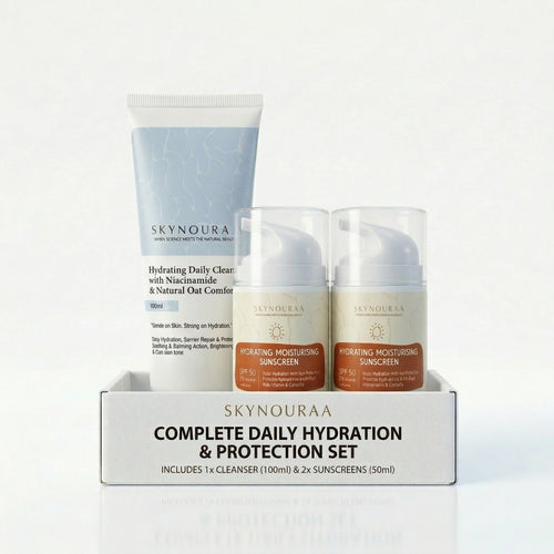 Complete Skincare Trio ✨ (1 Cleanser + 2 Sunscreens) – Glow + Protect Combo | Best Seller Deal 🔥