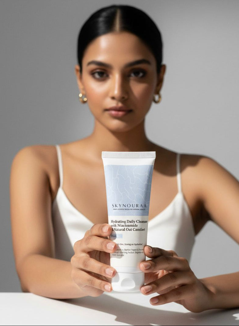 Hydrating daily cleanser with niacinemide & natural oat comfort
