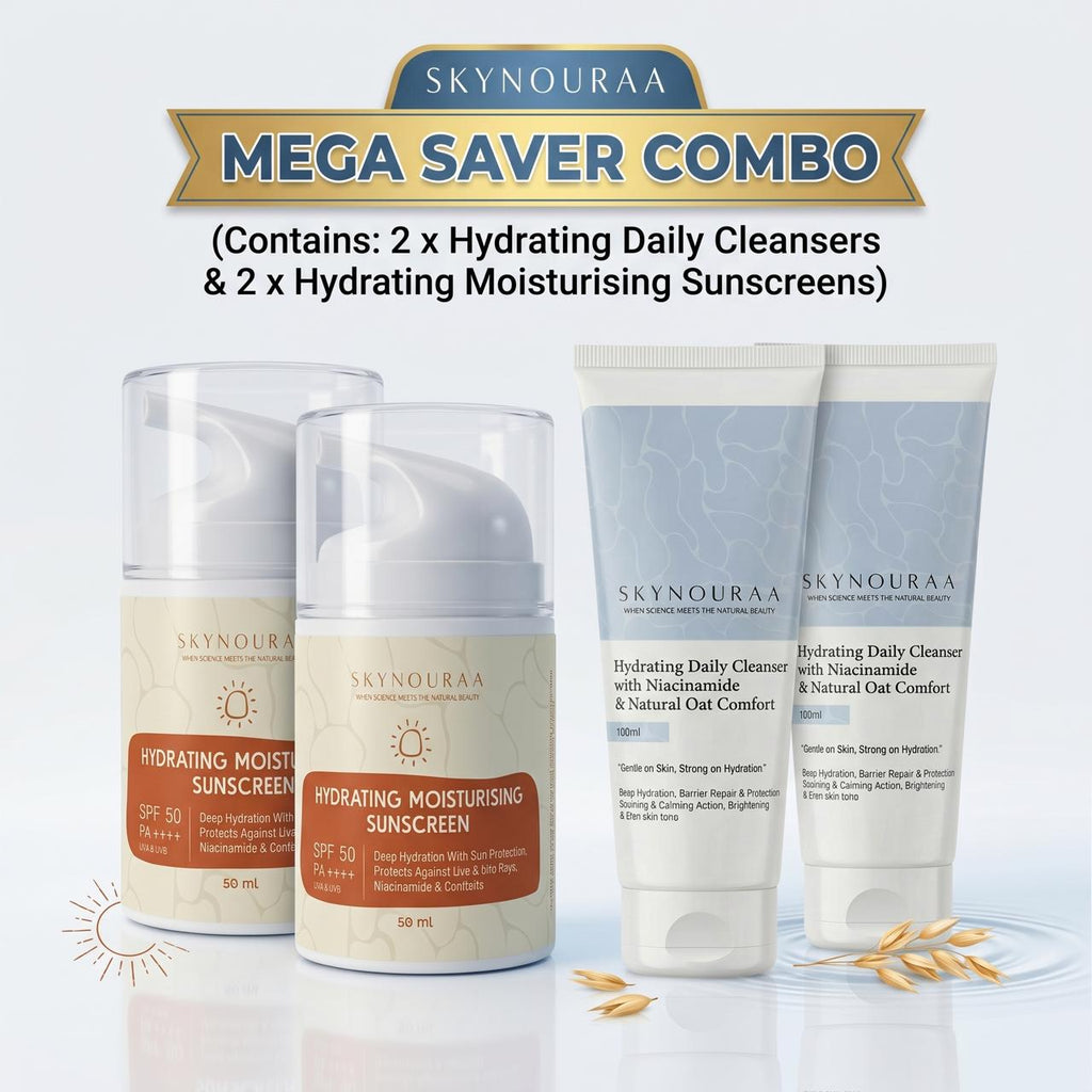 Mega Saver Combo 💥 (2 Cleanser + 2 Sunscreen) – Double Care, Double Savings | Limited Time Offer ⏳
